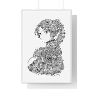 FRIEREN BLACK & WHITE FRAMED POSTER FRIEREN BLACK & WHITE FRAMED POSTER