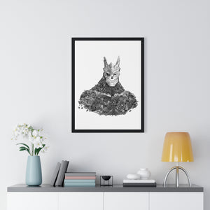 KAIJU NO. 8 BLACK & WHITE FRAMED POSTER KAIJU NO. 8 BLACK & WHITE FRAMED POSTER