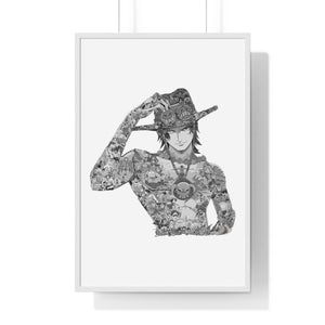 ACE BLACK & WHITE FRAMED POSTER ACE BLACK & WHITE FRAMED POSTER