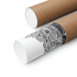 HOWL BLACK & WHITE POSTER HOWL BLACK & WHITE POSTER