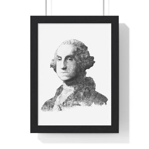 GEORGE WASHINGTON BLACK & WHITE FRAMED POSTER GEORGE WASHINGTON BLACK & WHITE FRAMED POSTER