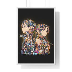 KIRITO ASUNA COLOR FRAMED POSTER KIRITO ASUNA COLOR FRAMED POSTER
