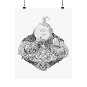 FAT BUU BLACK & WHITE POSTER FAT BUU BLACK & WHITE POSTER