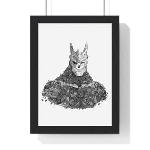 KAIJU NO. 8 BLACK & WHITE FRAMED POSTER KAIJU NO. 8 BLACK & WHITE FRAMED POSTER