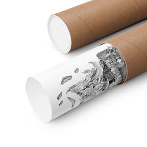 SESSHOMARU BLACK & WHITE POSTER SESSHOMARU BLACK & WHITE POSTER