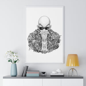 MASTER ROSHI BLACK & WHITE FRAMED POSTER MASTER ROSHI BLACK & WHITE FRAMED POSTER