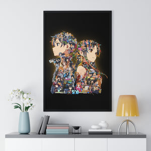 KIRITO ASUNA COLOR FRAMED POSTER KIRITO ASUNA COLOR FRAMED POSTER