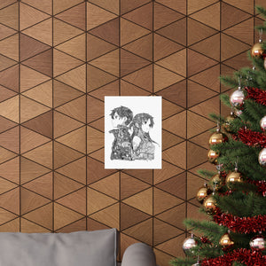 KIRITO ASUNA BLACK & WHITE POSTER KIRITO ASUNA BLACK & WHITE POSTER