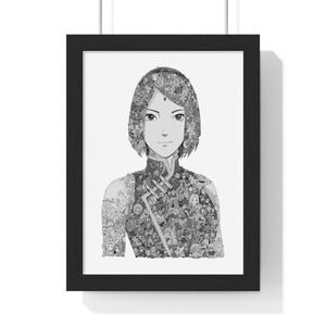 SAKURA BLACK & WHITE FRAMED POSTER SAKURA BLACK & WHITE FRAMED POSTER