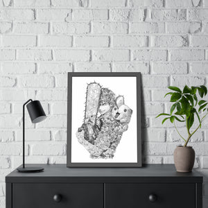 DENJI BLACK & WHITE FRAMED POSTER DENJI BLACK & WHITE FRAMED POSTER