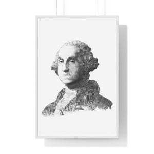 GEORGE WASHINGTON BLACK & WHITE FRAMED POSTER GEORGE WASHINGTON BLACK & WHITE FRAMED POSTER