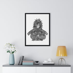 MADARA BLACK & WHITE FRAMED POSTER MADARA BLACK & WHITE FRAMED POSTER