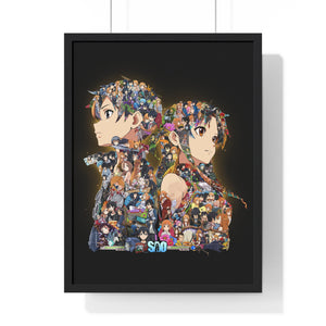 KIRITO ASUNA COLOR FRAMED POSTER KIRITO ASUNA COLOR FRAMED POSTER