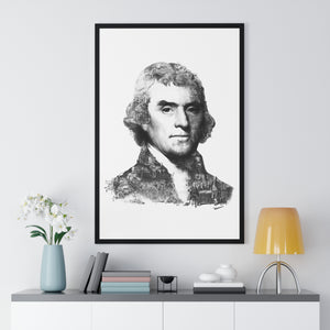 THOMAS JEFFERSON BLACK & WHITE FRAMED POSTER THOMAS JEFFERSON BLACK & WHITE FRAMED POSTER