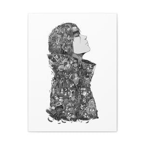 ITACHI (RAIN) BLACK & WHITE CANVAS ITACHI (RAIN) BLACK & WHITE CANVAS