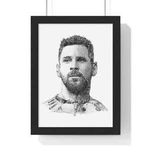 MESSI 2023 BLACK & WHITE FRAMED POSTER MESSI 2023 BLACK & WHITE FRAMED POSTER