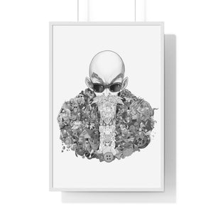 MASTER ROSHI BLACK & WHITE FRAMED POSTER MASTER ROSHI BLACK & WHITE FRAMED POSTER