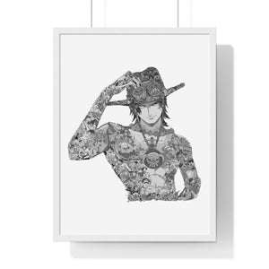 ACE BLACK & WHITE FRAMED POSTER ACE BLACK & WHITE FRAMED POSTER