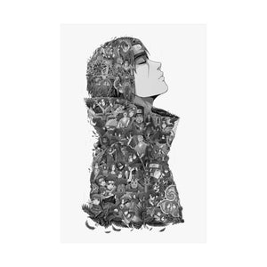 ITACHI (RAIN) BLACK & WHITE POSTER ITACHI (RAIN) BLACK & WHITE POSTER