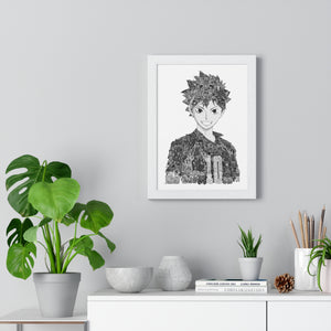 HINATA BLACK & WHITE FRAMED POSTER HINATA BLACK & WHITE FRAMED POSTER