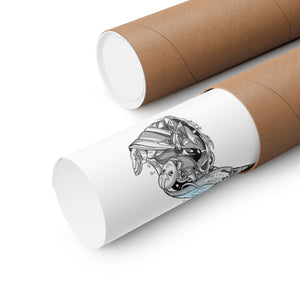 AANG BLACK & WHITE POSTER (Colored Eyes And Arms) AANG BLACK & WHITE POSTER (Colored Eyes And Arms)