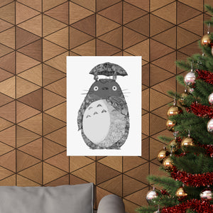 TOTORO BLACK & WHITE POSTER TOTORO BLACK & WHITE POSTER