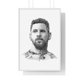 MESSI 2023 BLACK & WHITE FRAMED POSTER MESSI 2023 BLACK & WHITE FRAMED POSTER