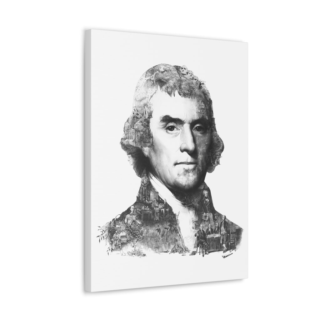 THOMAS JEFFERSON BLACK & WHITE CANVAS THOMAS JEFFERSON BLACK & WHITE CANVAS