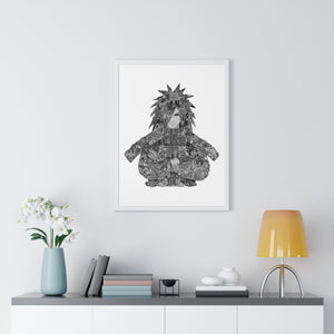 MADARA BLACK & WHITE FRAMED POSTER MADARA BLACK & WHITE FRAMED POSTER