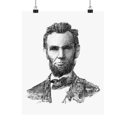 ABRAHAM LINCOLN BLACK & WHITE POSTER ABRAHAM LINCOLN BLACK & WHITE POSTER