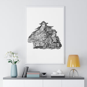 WHITEBEARD ROGER BLACK & WHITE FRAMED POSTER WHITEBEARD ROGER BLACK & WHITE FRAMED POSTER