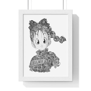 BULMA BLACK & WHITE FRAMED POSTER BULMA BLACK & WHITE FRAMED POSTER