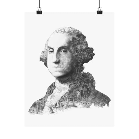 GEORGE WASHINGTON BLACK & WHITE POSTER GEORGE WASHINGTON BLACK & WHITE POSTER