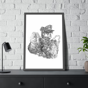JOTARO BLACK & WHITE FRAMED POSTER JOTARO BLACK & WHITE FRAMED POSTER