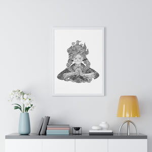 LUFFY GEAR 5 BLACK & WHITE FRAMED POSTER LUFFY GEAR 5 BLACK & WHITE FRAMED POSTER