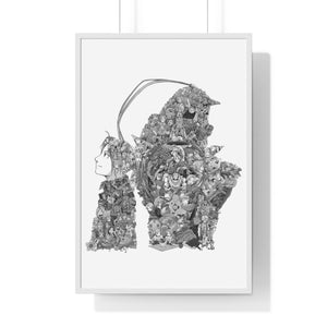 EDWARD ALPHONSE BLACK & WHITE FRAMED POSTER EDWARD ALPHONSE BLACK & WHITE FRAMED POSTER