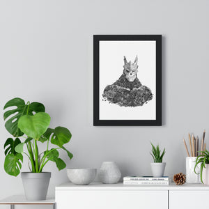 KAIJU NO. 8 BLACK & WHITE FRAMED POSTER KAIJU NO. 8 BLACK & WHITE FRAMED POSTER
