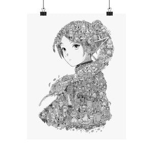 FRIEREN BLACK & WHITE POSTER FRIEREN BLACK & WHITE POSTER