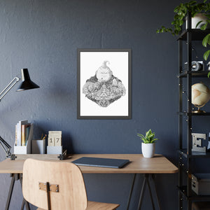 FAT BUU BLACK & WHITE FRAMED POSTER FAT BUU BLACK & WHITE FRAMED POSTER