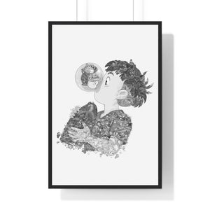 PONYO BLACK & WHITE FRAMED POSTER PONYO BLACK & WHITE FRAMED POSTER