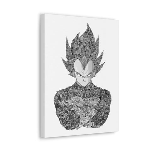 VEGETA (WITH STORY) BLACK & WHITE CANVAS VEGETA (WITH STORY) BLACK & WHITE CANVAS