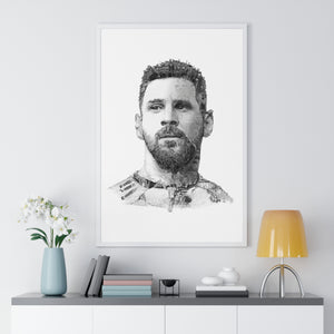 MESSI 2023 BLACK & WHITE FRAMED POSTER MESSI 2023 BLACK & WHITE FRAMED POSTER