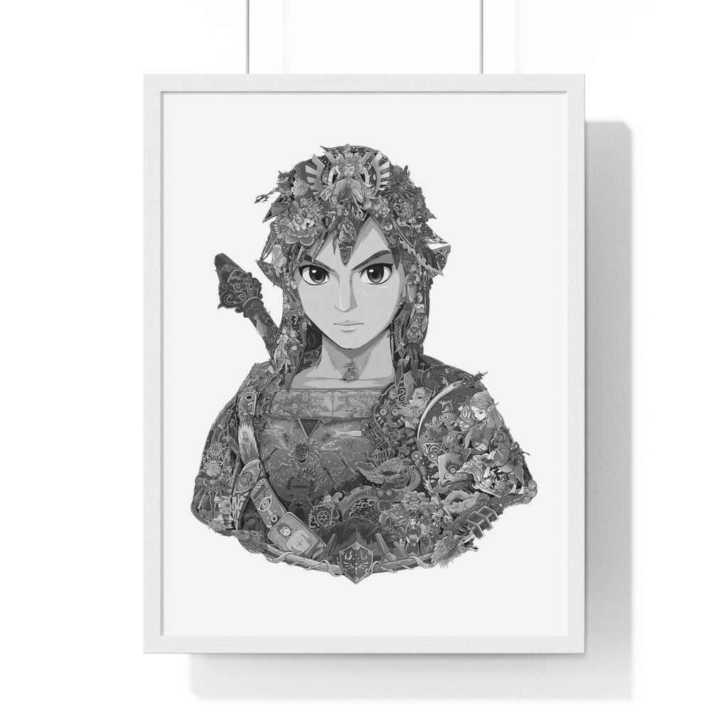 LINK BLACK & WHITE FRAMED POSTER LINK BLACK & WHITE FRAMED POSTER