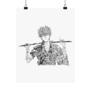 GINTOKI BLACK & WHITE POSTER GINTOKI BLACK & WHITE POSTER