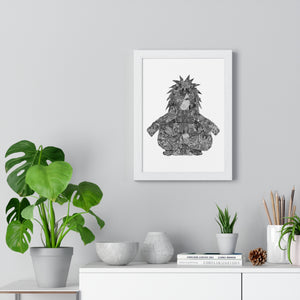 MADARA BLACK & WHITE FRAMED POSTER MADARA BLACK & WHITE FRAMED POSTER