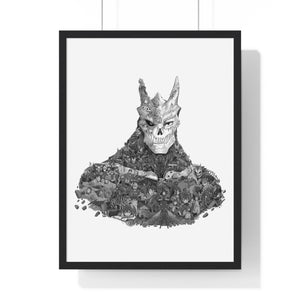 KAIJU NO. 8 BLACK & WHITE FRAMED POSTER KAIJU NO. 8 BLACK & WHITE FRAMED POSTER