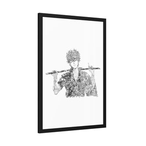 GINTOKI BLACK & WHITE FRAMED POSTER GINTOKI BLACK & WHITE FRAMED POSTER