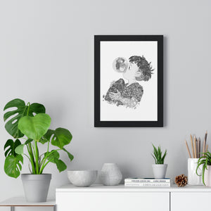 PONYO BLACK & WHITE FRAMED POSTER PONYO BLACK & WHITE FRAMED POSTER