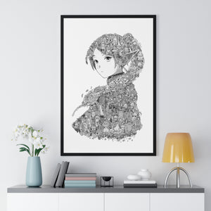 FRIEREN BLACK & WHITE FRAMED POSTER FRIEREN BLACK & WHITE FRAMED POSTER