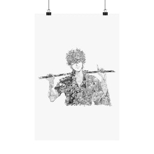 GINTOKI BLACK & WHITE POSTER GINTOKI BLACK & WHITE POSTER